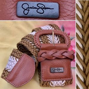 NWT Jessica Simpson Wide Woven Cord Belt